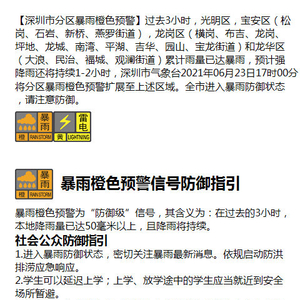 深圳最新天气预警下的温馨日常